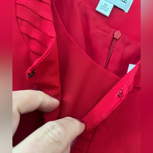 Danny & Nicole dress set featuring a jacket and a dress with a pleated hem- 12 - Picture 6 of 11